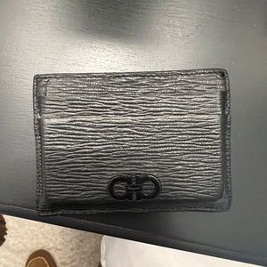 Salvatore Ferragamo money clip leather wallet - like new!